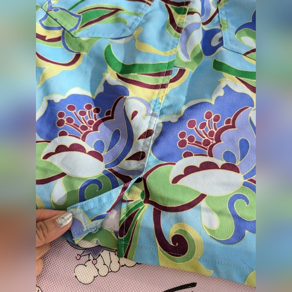 ALLEN BY A.B.S TROPICAL FLORAL SKIRT 8 - Picture 3 of 4